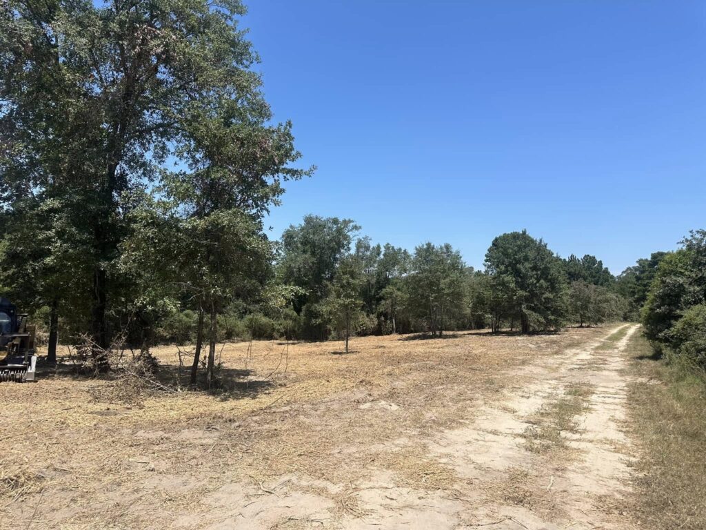 Land clearing preparing Texas acreage for agricultural use