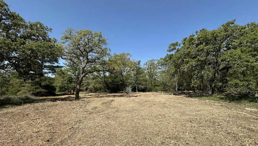 Land clearing preparing Texas acreage for agricultural use