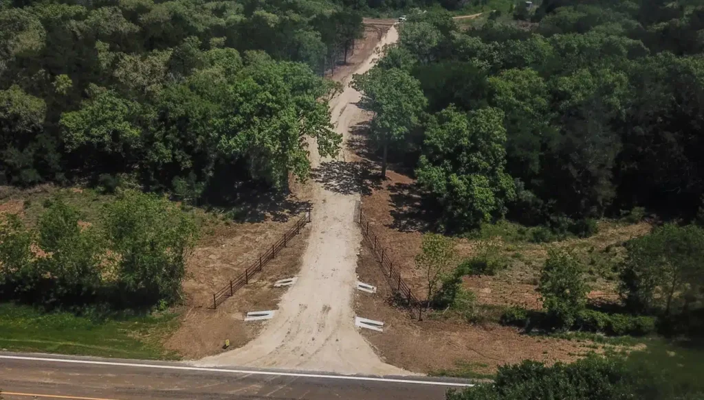 Land clearing preparing Texas acreage for agricultural use