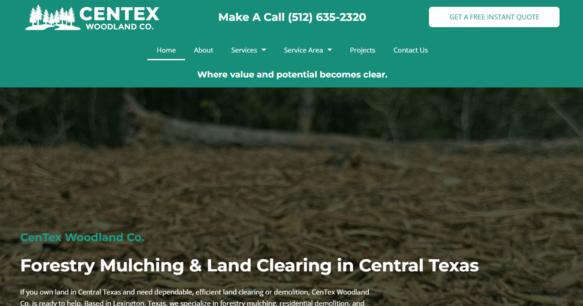 Forestry Mulching & Land Clearing in Lexington TX | Centex Woodland Co ...